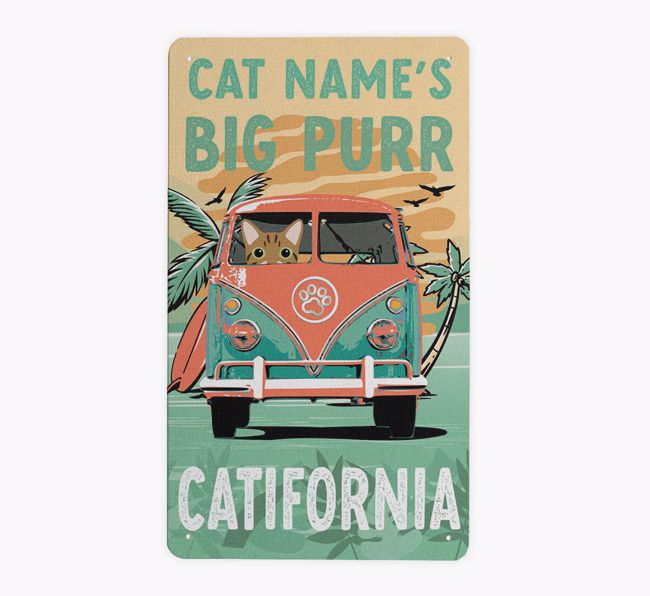 Catifornia: Personalized {breedCommonName} Metal Sign 